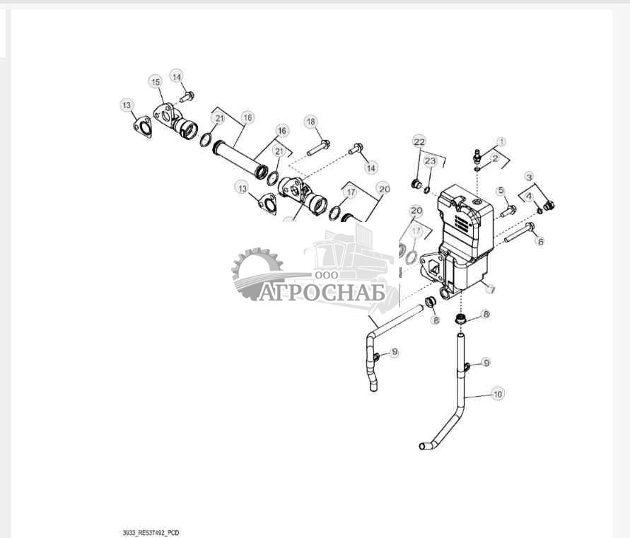 3933 Корпус термостата 
